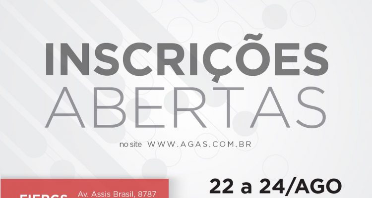 ExpoAgas de 22 a 24.08.23 na FIERGS em Porto Alegre / RS
