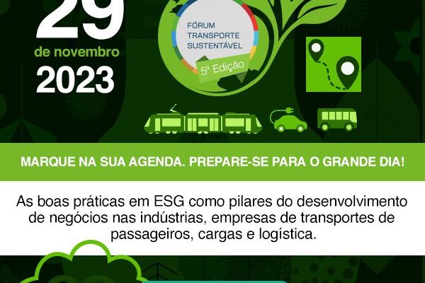 Fórum do Transporte Sustentável no dia 29.11.23 no Transamerica Expo Center em São Paulo