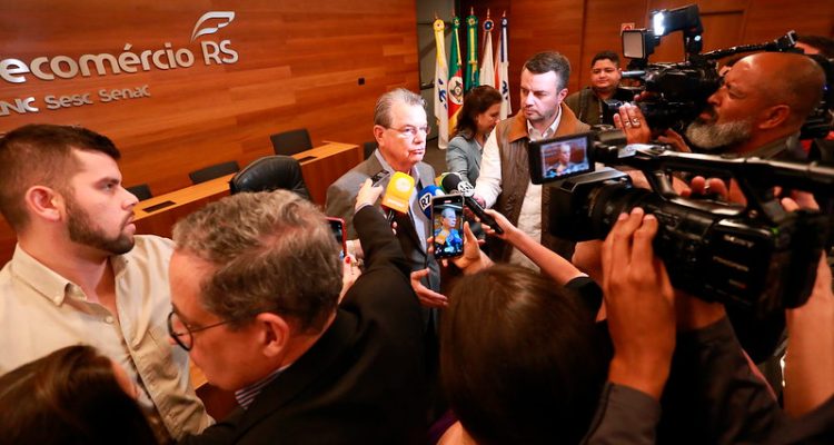 Fecomércio RS realiza coletiva de imprensa e apresenta as ações na defesa do setor terciário