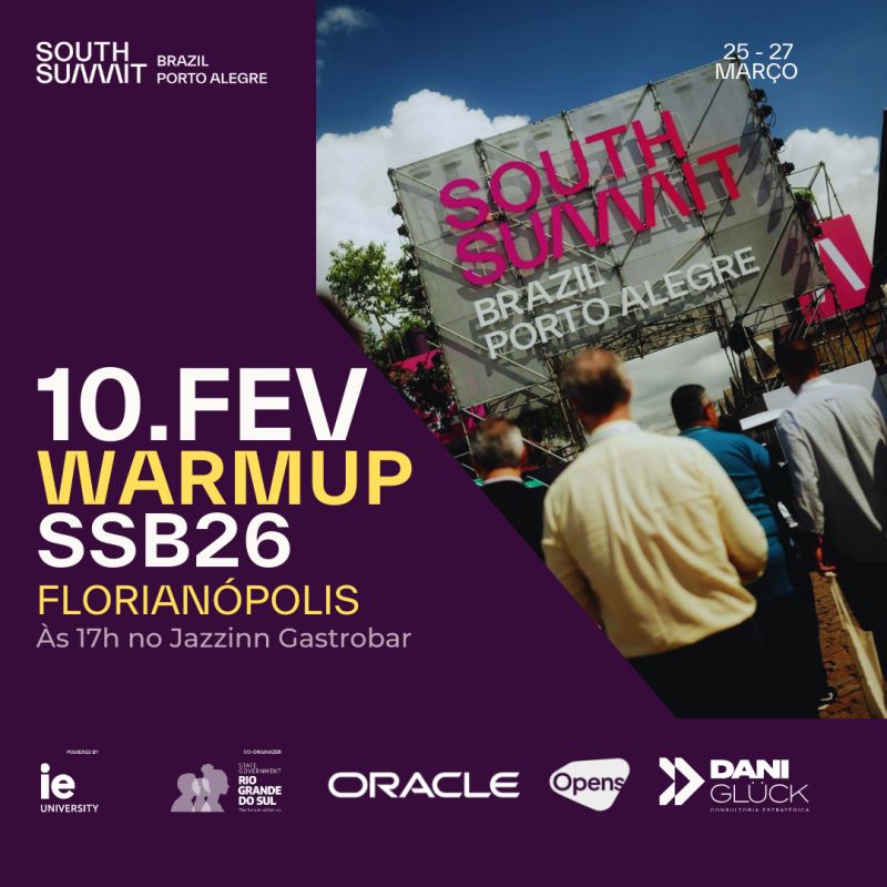 Warm Up do South Summit Brazil no dia 10.02.26 em Florianópolis