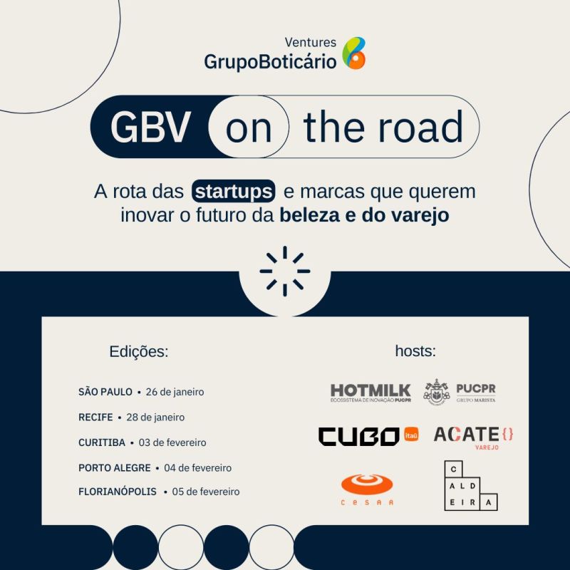 Grupo Boticário Ventures realiza eventos em 5 capitais