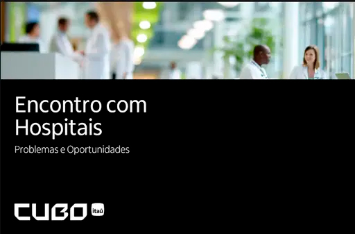 Encontros com Hospitais no dia 08.04.26 no Cubo Itaú em São Paulo