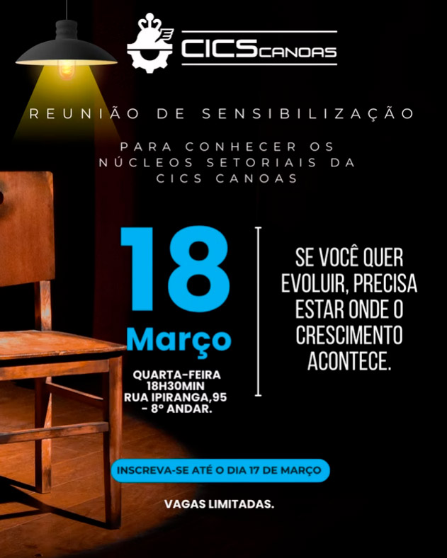 Reunião de Sensibilização dos Núcleos da CICS Canoas no dia 18.03.26