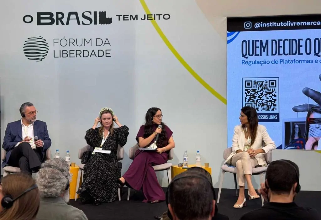 Palco ILM: Zanatta e Any Ortiz destacam liberdade de expressão em debate no Fórum da Liberdade