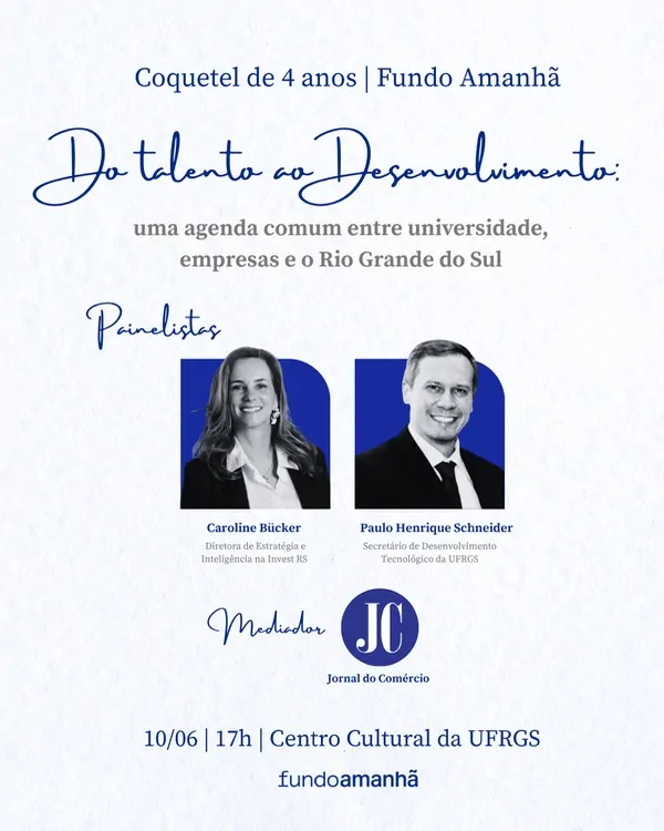 Fundo Amanhã celebra quatro anos com painel estratégico sobre o desenvolvimento econômico do Rio Grande do Sul
