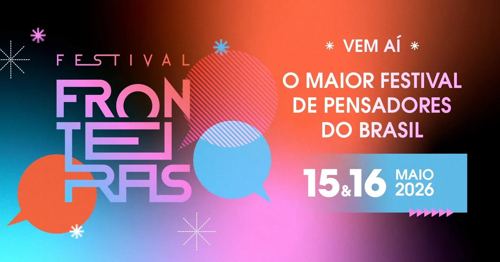 Festival Fronteiras nos dias 15 e 16.05.26 em Porto Alegre