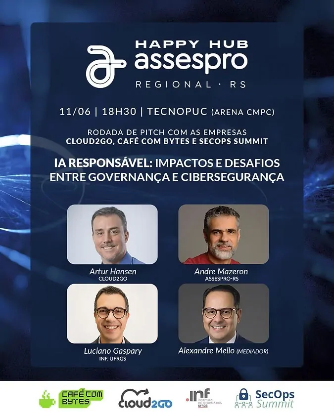 Happy Hub Assespro-RS reúne lideranças de tecnologia para debater governança e IA no Tecnopuc