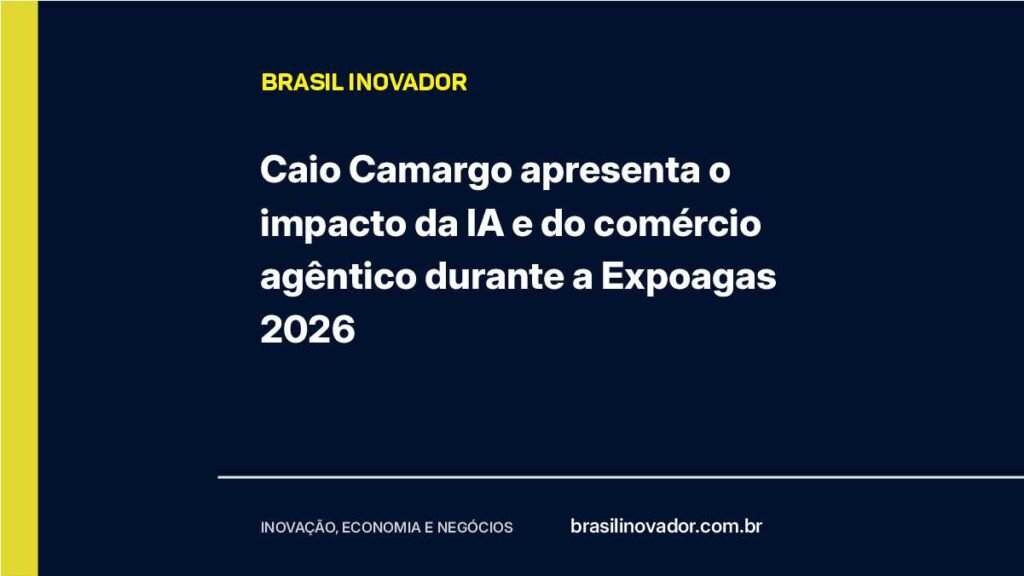 Caio Camargo apresenta o impacto da IA e do comércio agêntico durante a Expoagas 2026