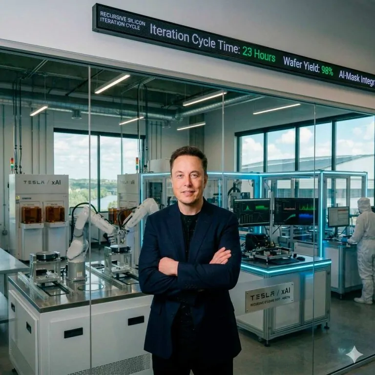 Tesla e xAI inauguram fábrica de semicondutores com ciclo recursivo inédito no Texas