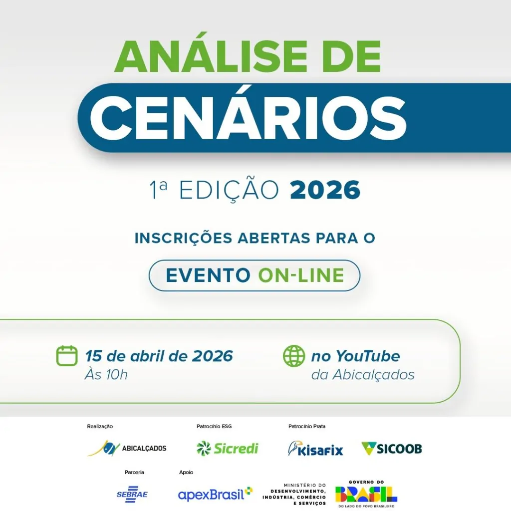 Análise de Cenários, evento gratuito realizado pela Abicalçados, está com inscrições abertas